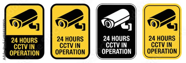 Obraz security camera cctv surveillance icons