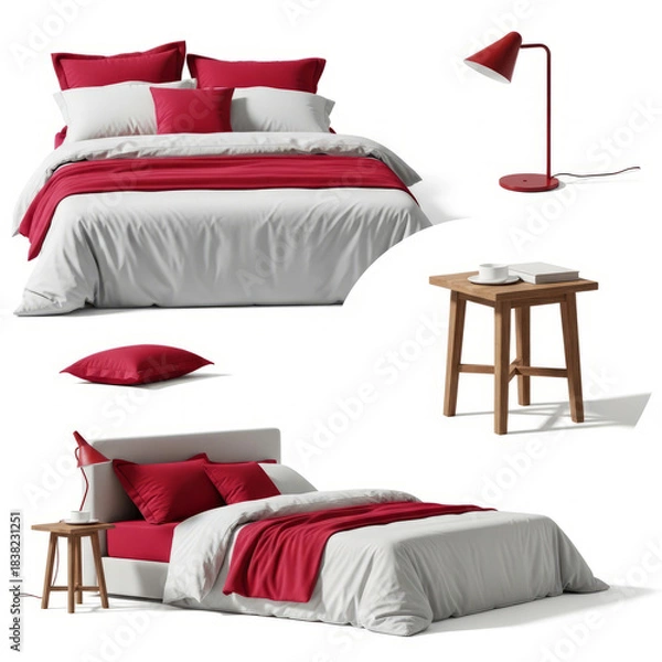 Obraz bed in bedroom