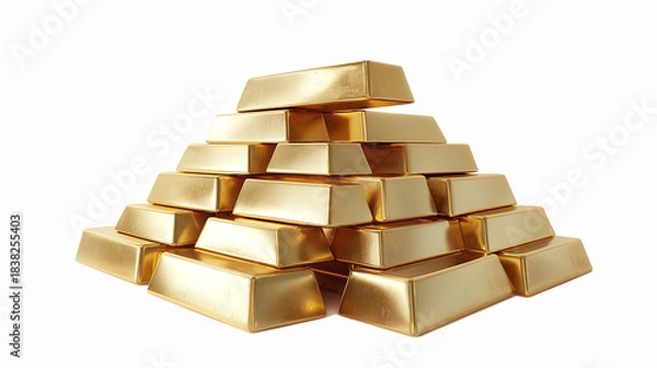 Fototapeta Stack of gold bars