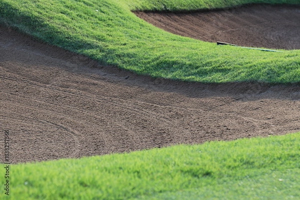 Obraz Perfectly Maintained Sand Hazard on the Course