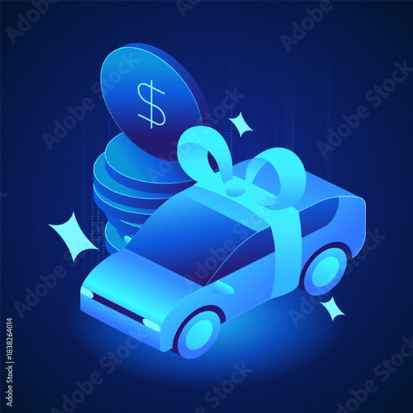 Obraz Banking icon Loan for a car from a car dealership