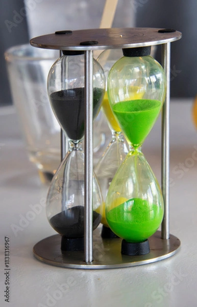 Obraz Multi Colored Triple Hourglass Timer