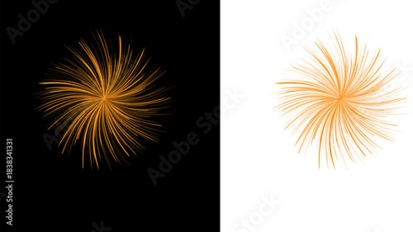 Fototapeta set of vector fireworks