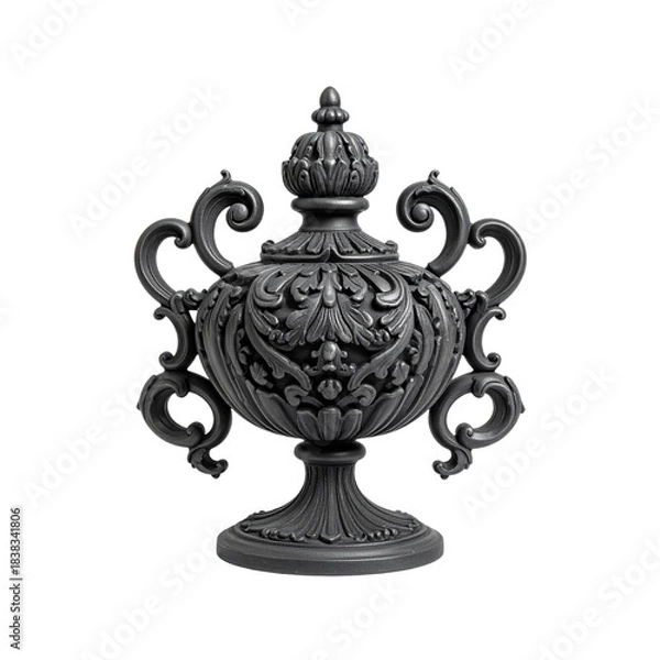 Obraz Silver ornate classical urn decoration