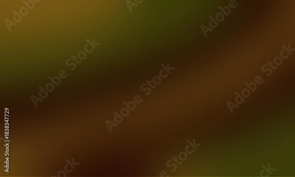 Fototapeta Dark Brown and Green Gradient with Subtle Grain Texture abstract background