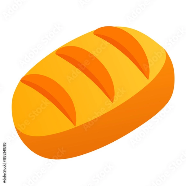 Obraz Loaf of bread vector illustration