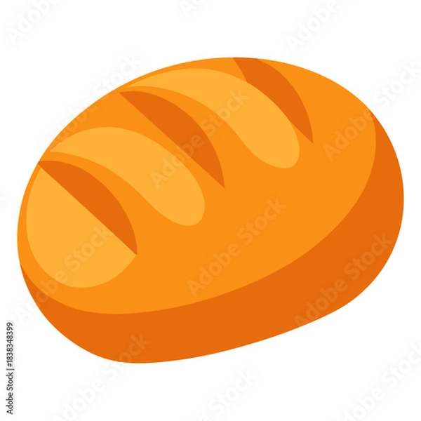 Obraz Loaf of bread vector illustration