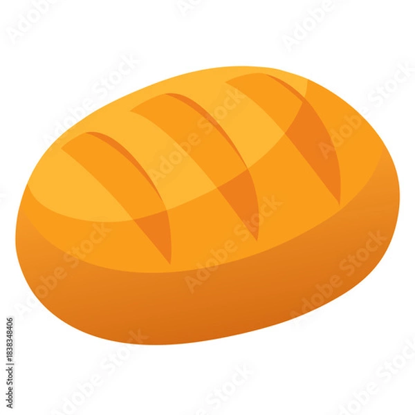 Obraz Loaf of bread vector illustration