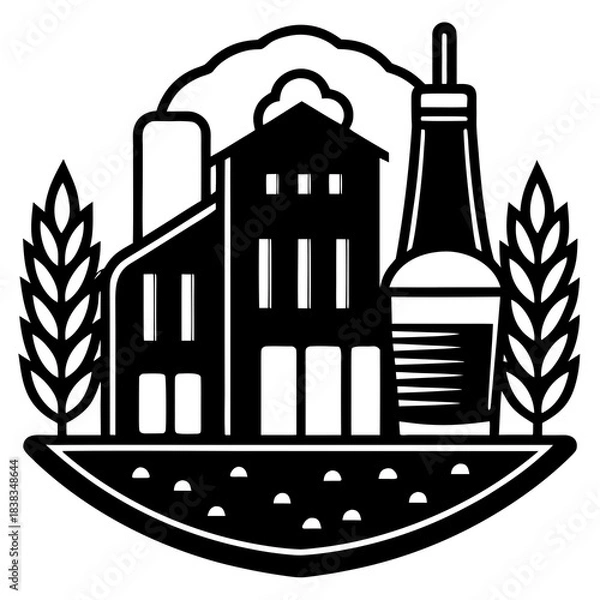 Obraz Vector illustration brewery Beer