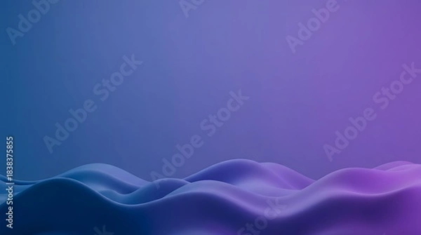Obraz A professional 3D abstract background, rendering soft, matte liquid waves crashing up