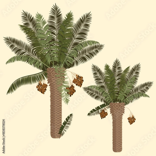 Obraz Date palm illustration