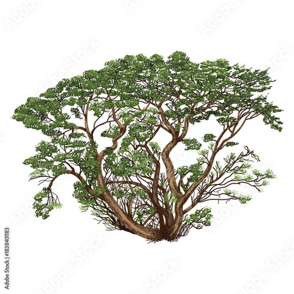 Obraz Trees realistic illustration