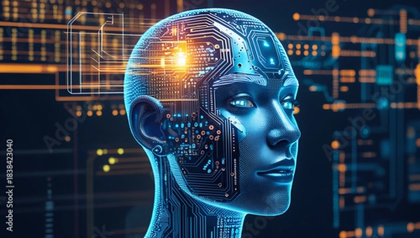 Obraz Advanced Artificial Intelligence Technology Solutions for Intelligent Automation, Data-Driven Decision Making, Machine Learning Integration, and Transformative Innovation