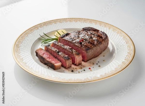 Obraz Sliced Steak on Plate