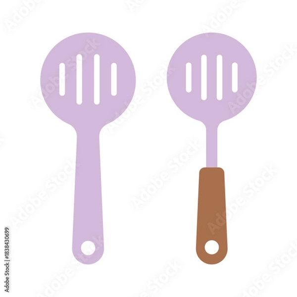 Obraz Slotted spoon icon vector design template