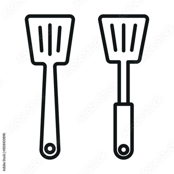 Obraz Slotted spoon icon vector design template