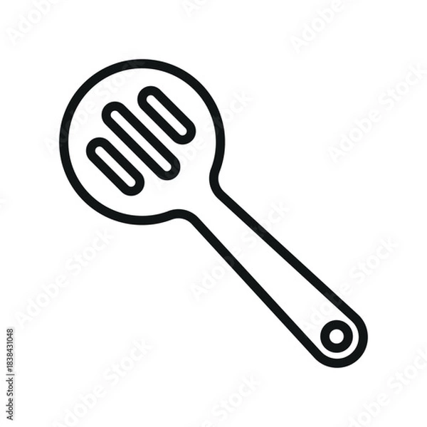 Obraz Slotted spoon icon vector design template