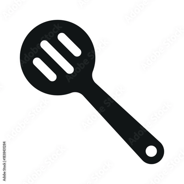 Obraz Slotted spoon icon vector design template