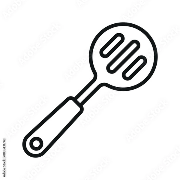 Obraz Slotted spoon icon vector design template