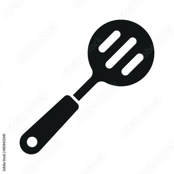 Obraz Slotted spoon icon vector design template