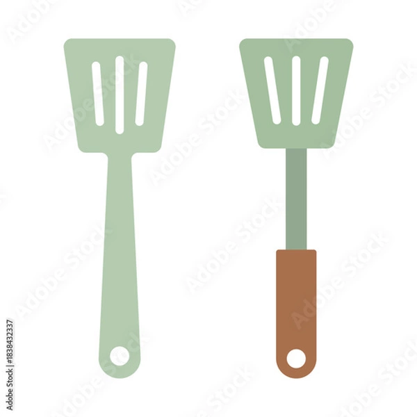 Obraz Slotted spoon icon vector design template