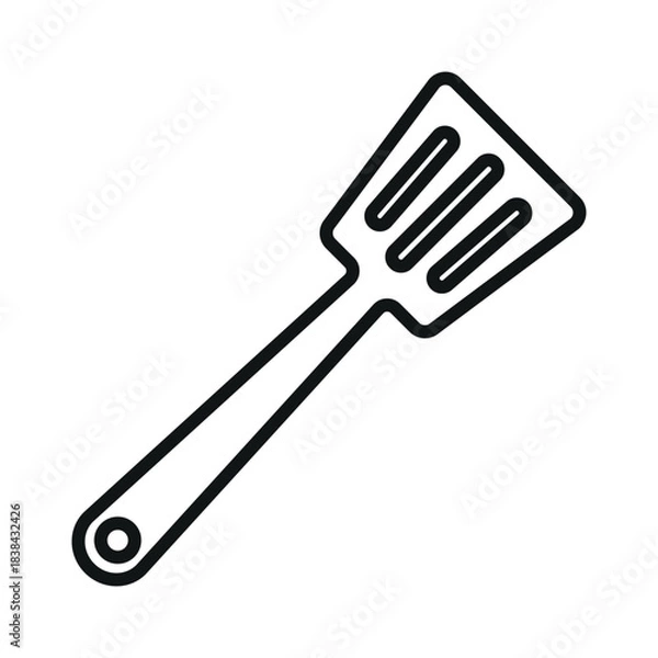 Fototapeta Slotted spoon icon vector design template