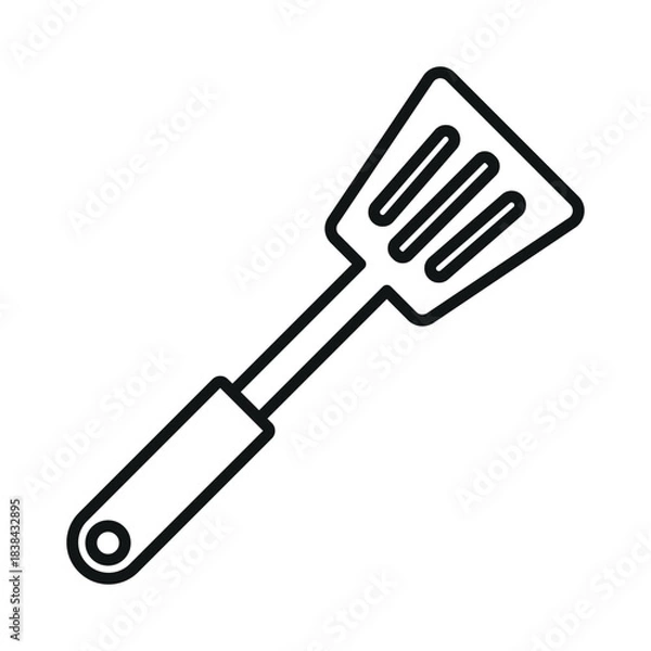 Obraz Slotted spoon icon vector design template