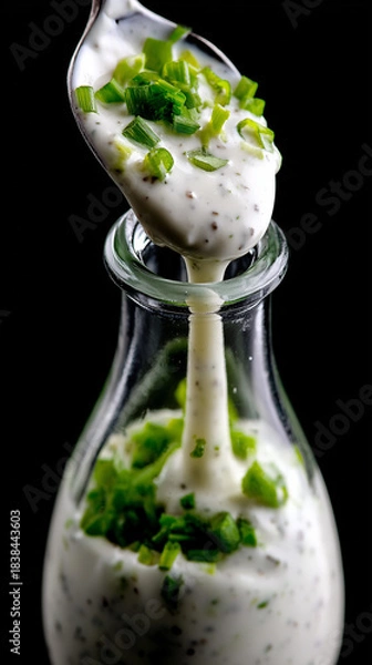 Obraz Green onion dressing