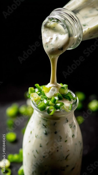 Obraz Green onion dressing