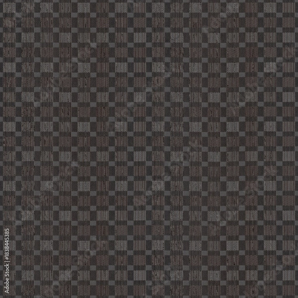 Obraz Black Bouclé Squares Fabric Texture
