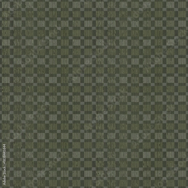 Obraz Green Bouclé Squares Fabric Texture