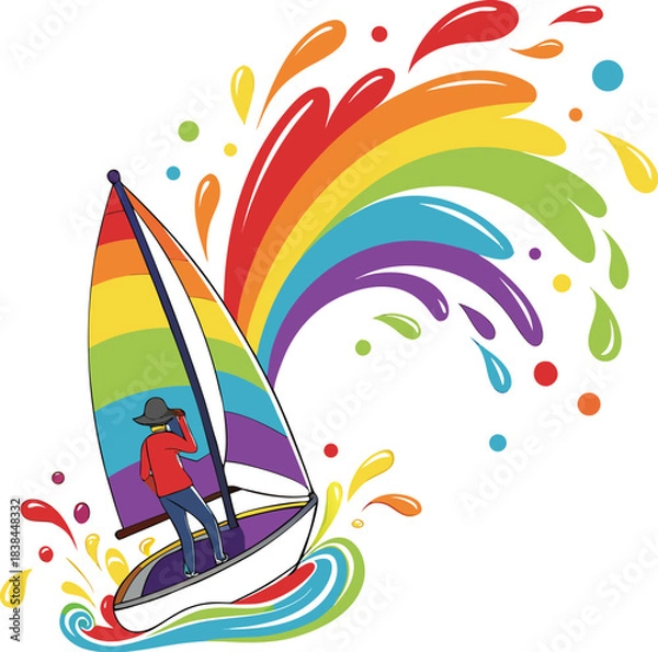 Obraz Colorful Paint Splatter Art Effect 3.eps