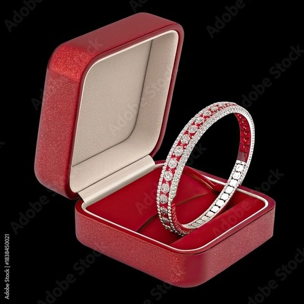 Obraz diamond ring in red box