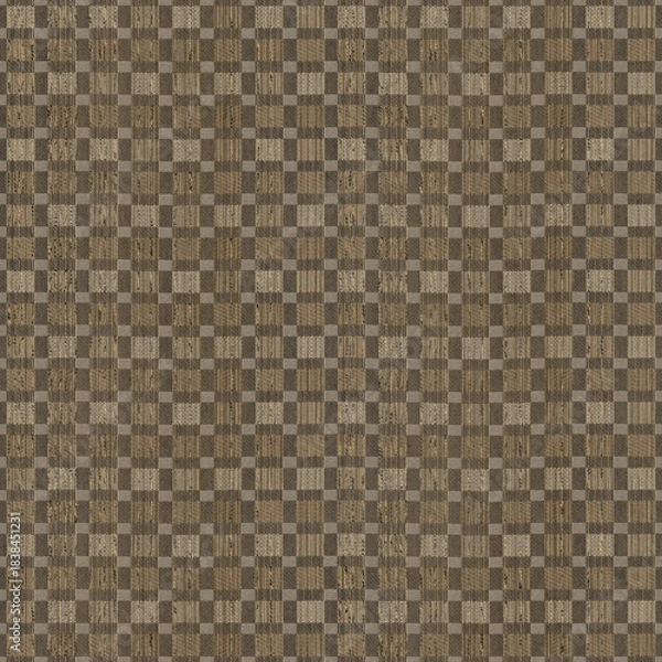 Obraz Beige Bouclé Squares Fabric Texture