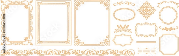 Fototapeta Elegant Ornate Decorative Borders and Frames for Design Projects