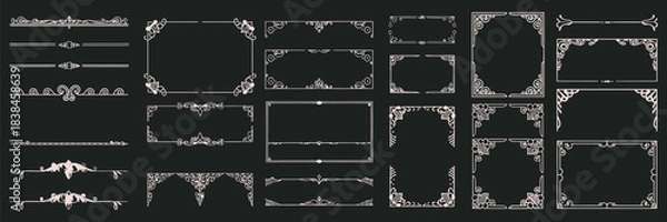 Obraz Elegant Vector Ornate Frames and Dividers Collection for Design Projects