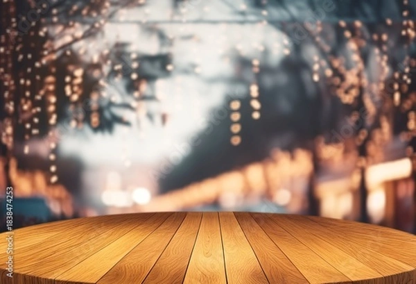 Obraz Snowy winter street classic background