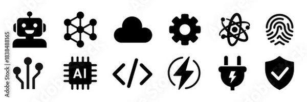Obraz robotics icon. automation symbol. robotics vector