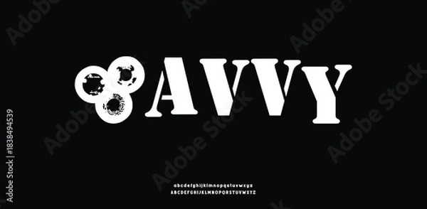 Obraz savvy Sports modern abstract digital alphabet font. Minimal technology typography, Creative urban sport fashion futuristic font and with numbers. vector illustration