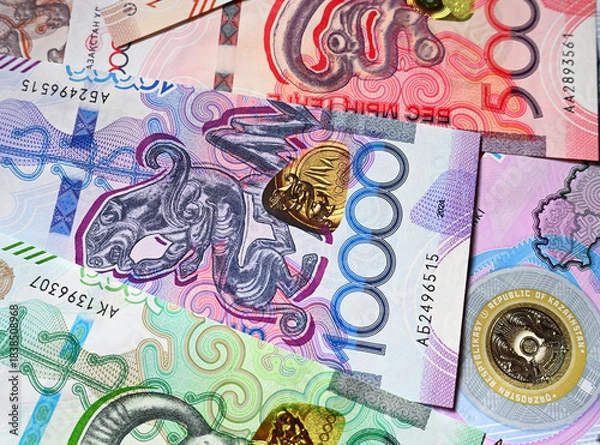 Obraz some current banknotes of Kazakhstan