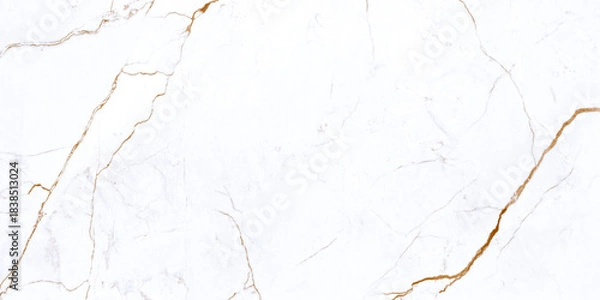 Obraz white marble background with yellow veins	