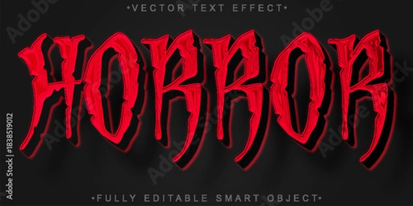 Obraz  Horror Dark Creepy Atmosphere Vector Fully Editable Smart Object Text Effect