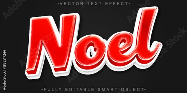 Obraz Christmas Santa Gift Winter Magic Vector Fully Editable Smart Object Text Effect