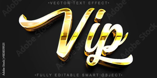 Obraz VIP Luxury Elite Access Vector Fully Editable Smart Object Text Effect