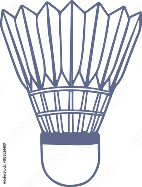 Obraz Badminton Shuttle Doodle Outline Icon
