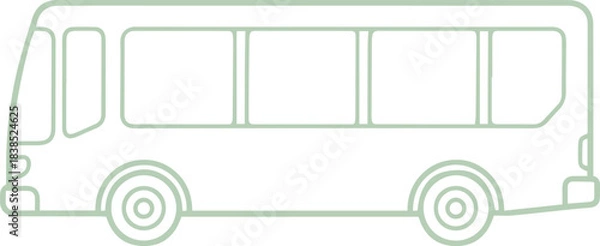 Obraz Bus Silhouette Outline Simple Icon