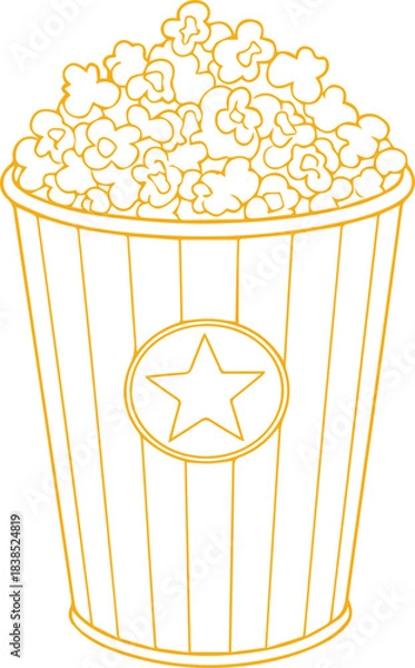 Obraz Popcorn Bucket Outline
