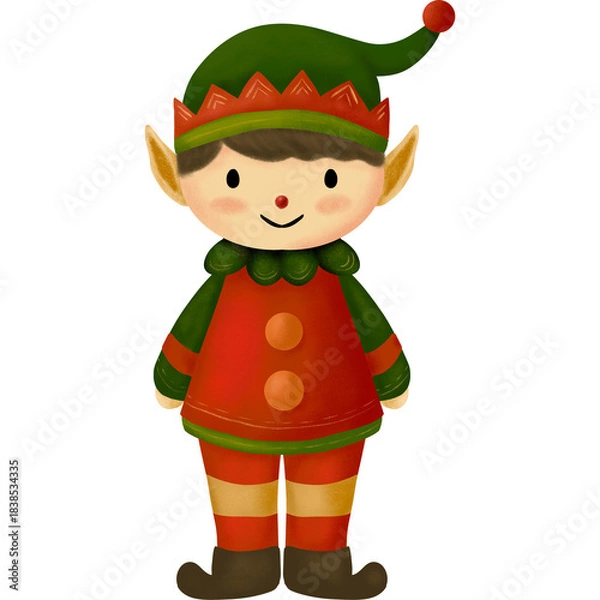 Obraz Merry Christmas elf theme element decoration