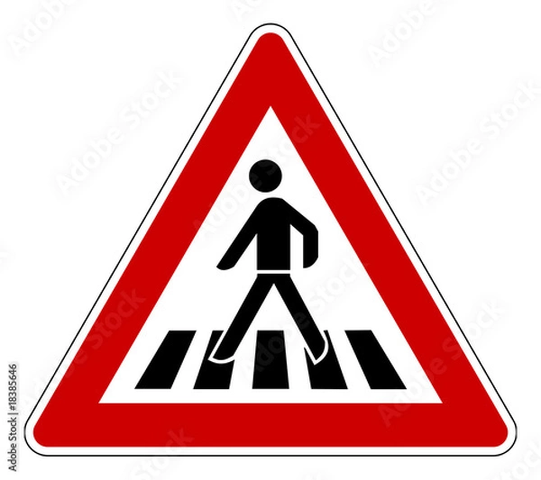 Fototapeta Fußgänger Schild