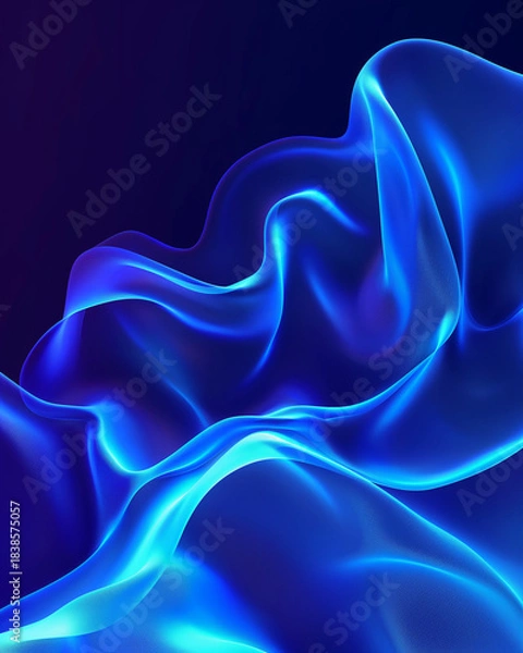Obraz Deep Blue Elegant Fluid Abstract Background